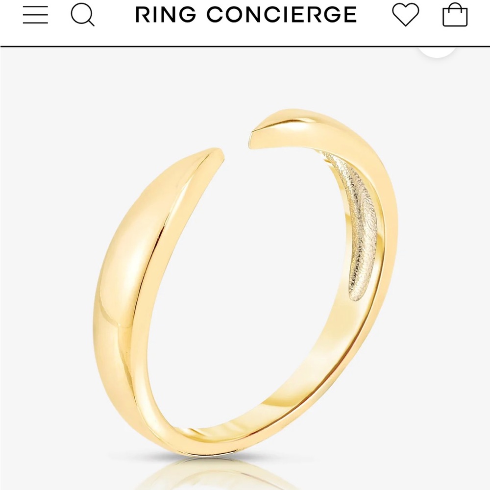 Ring Concierge Gold Claw Stackable Ring - image 1